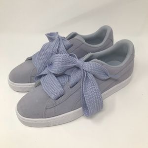 NEW Puma lilac blue suede  sneakers